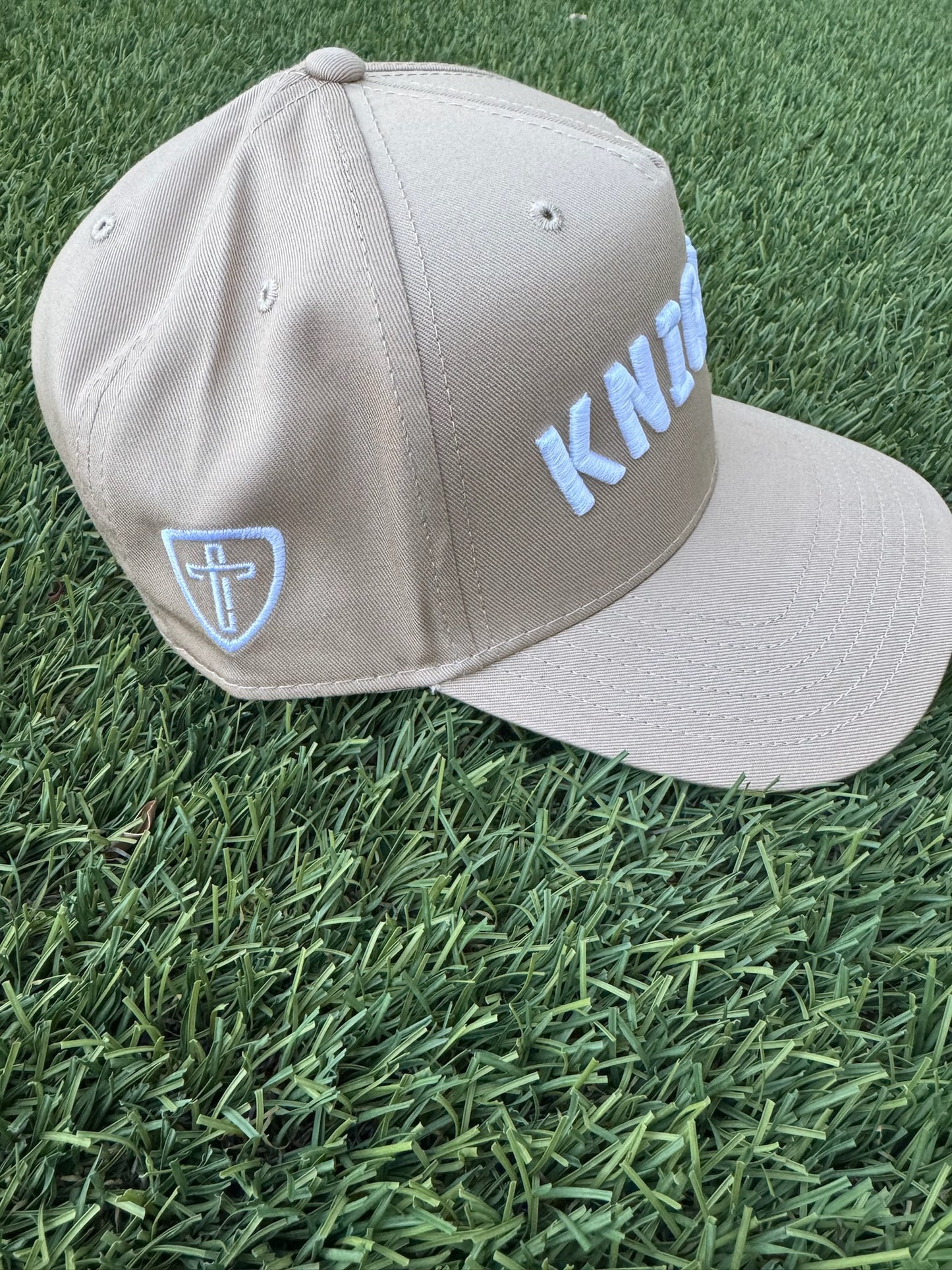 Khaki Knights Embroidered Canvas Baseball Hat