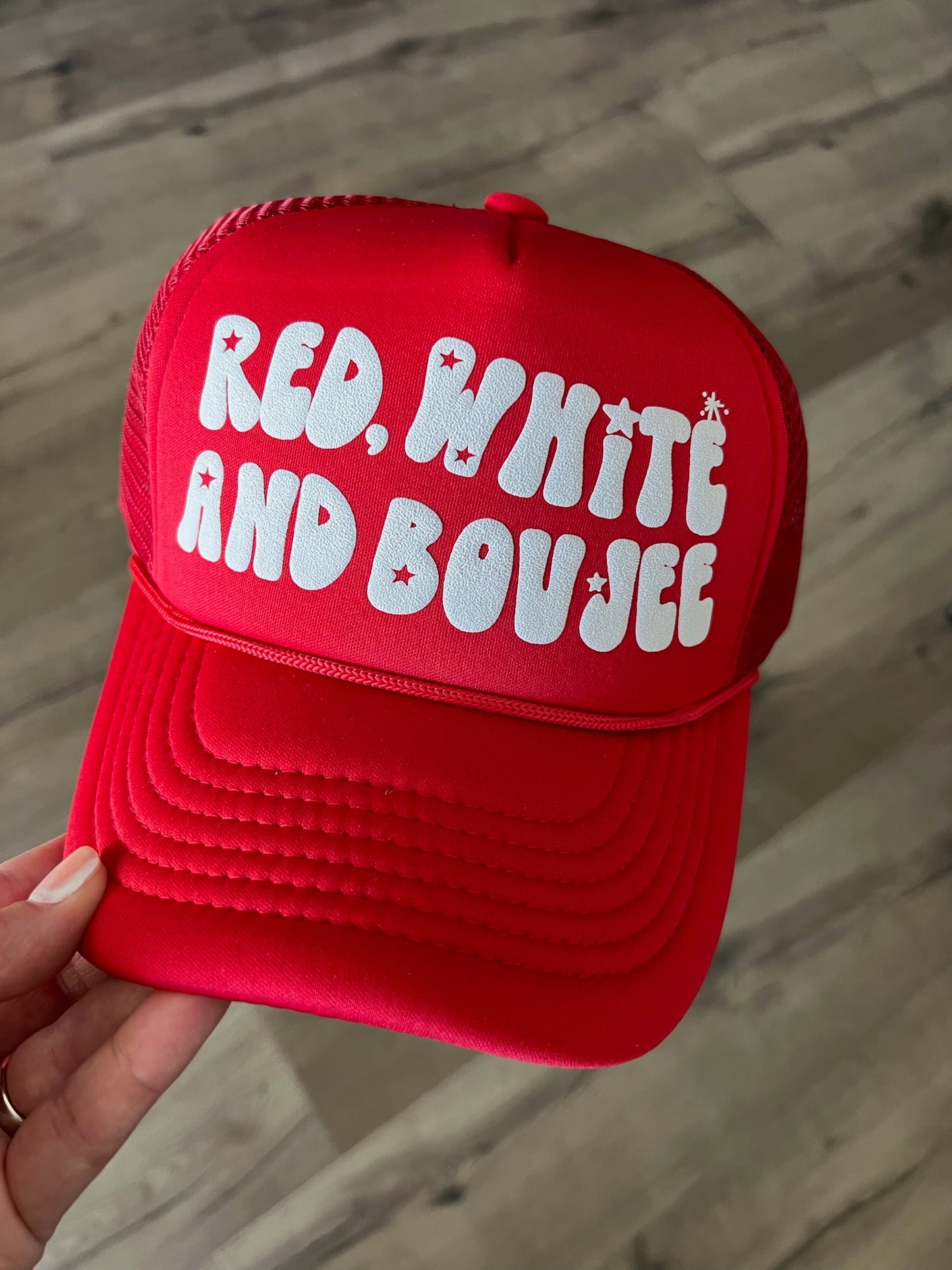 Red, White, and Boujee 4th of July Trucker Hat