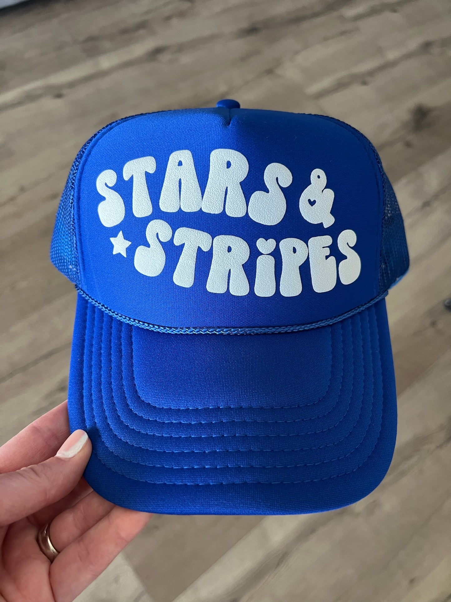 Stars and Stripes 4th of July Trucker Hat
