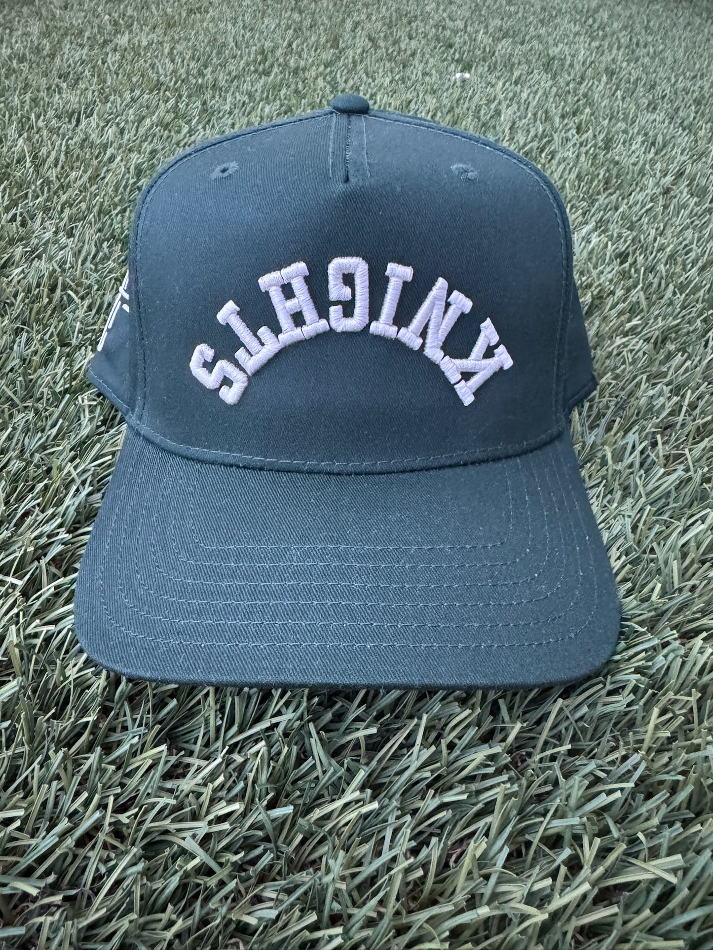 Upside down Knights Green Embroidered Canvas Baseball Hat