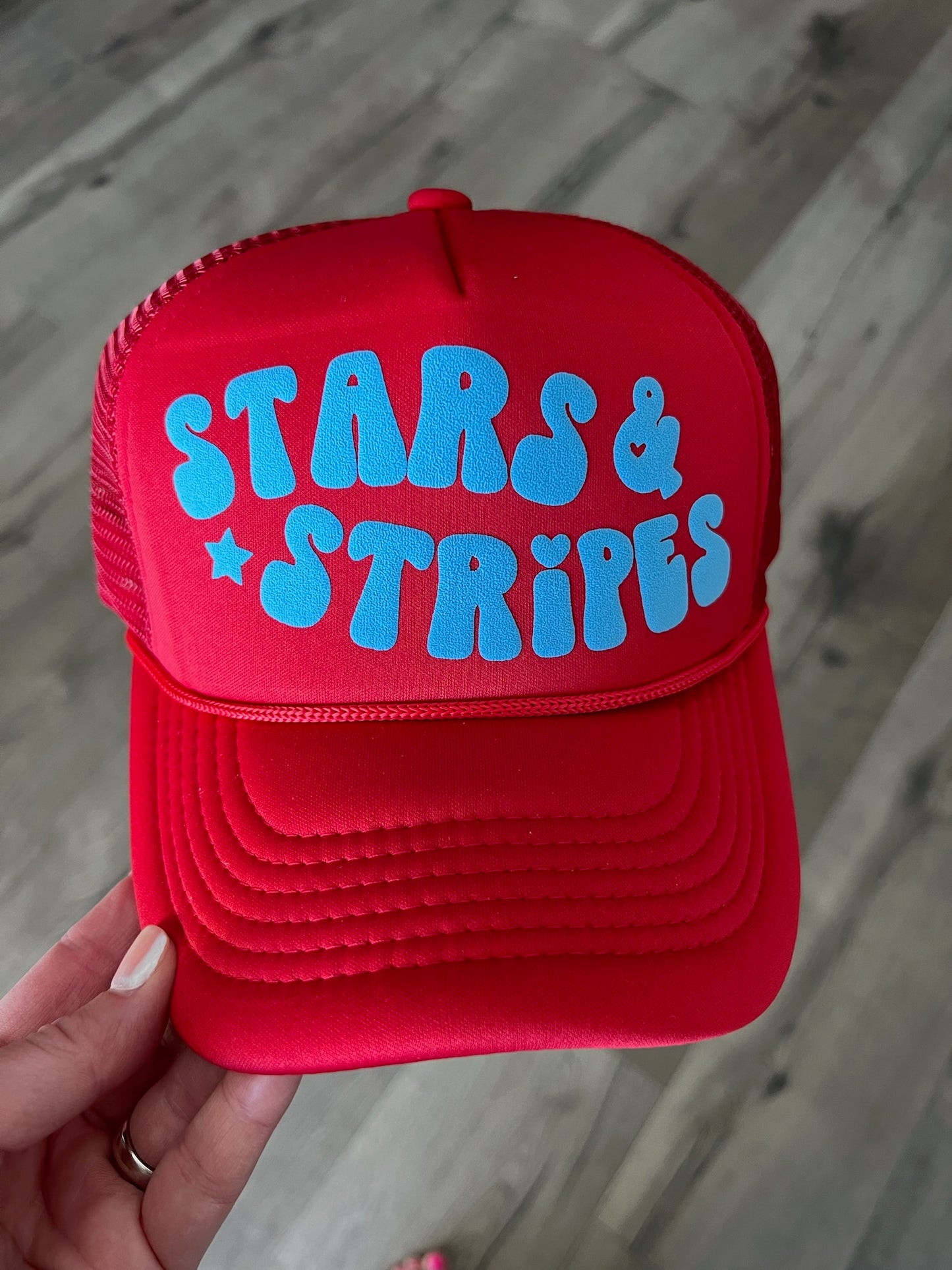 Stars and Stripes 4th of July Trucker Hat