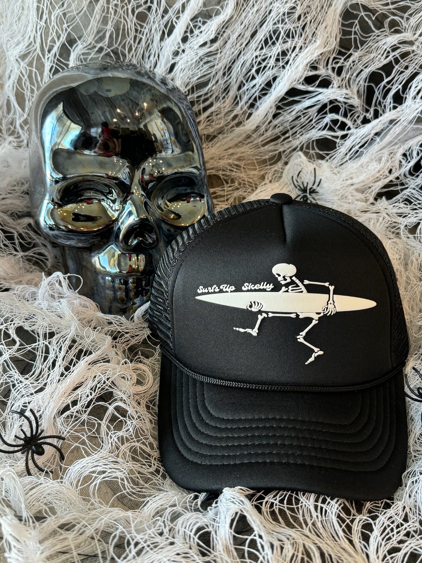 Surf's Up Skelly Trucker Hat