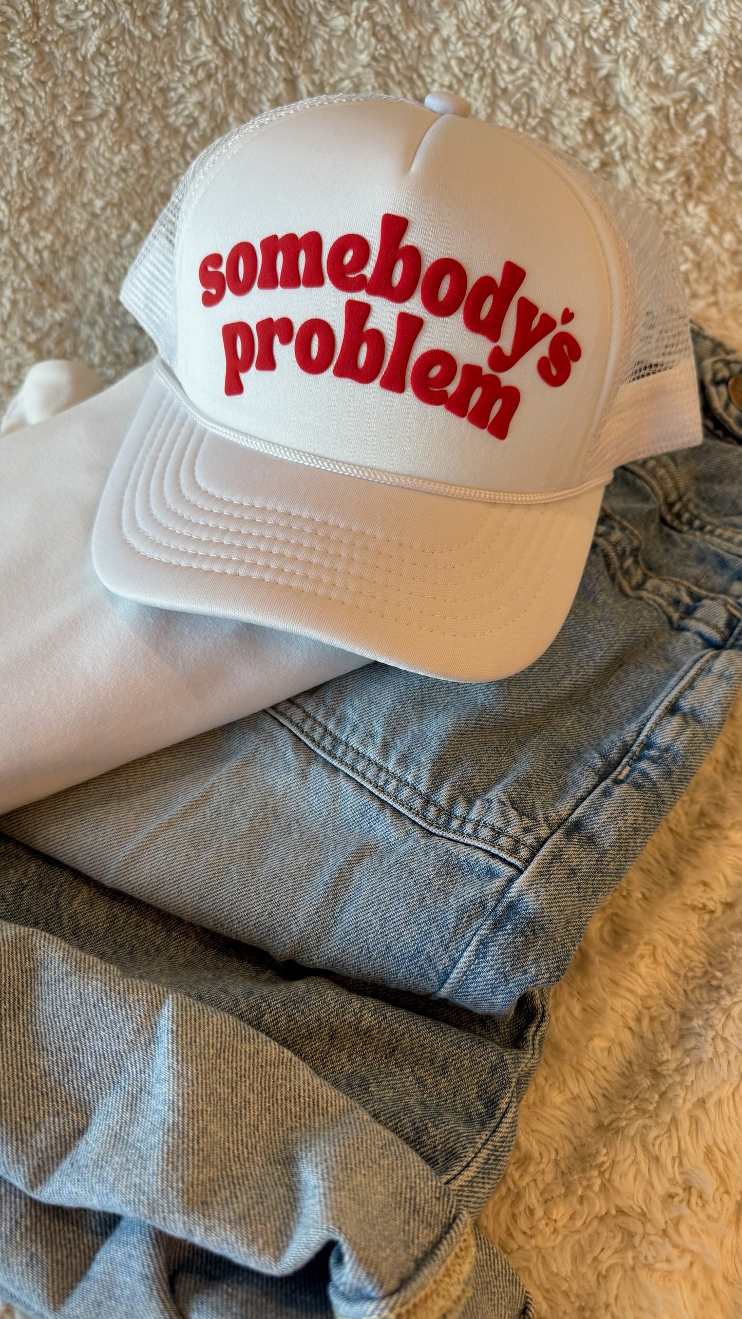 Somebody's Problem White Valentine's Day Hat