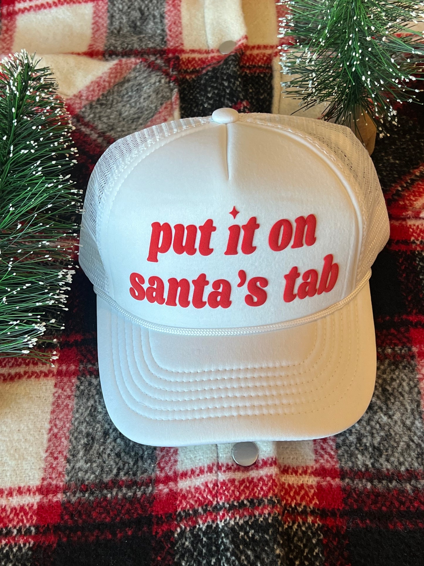 Put It On Santa's Tab Trucker Hat
