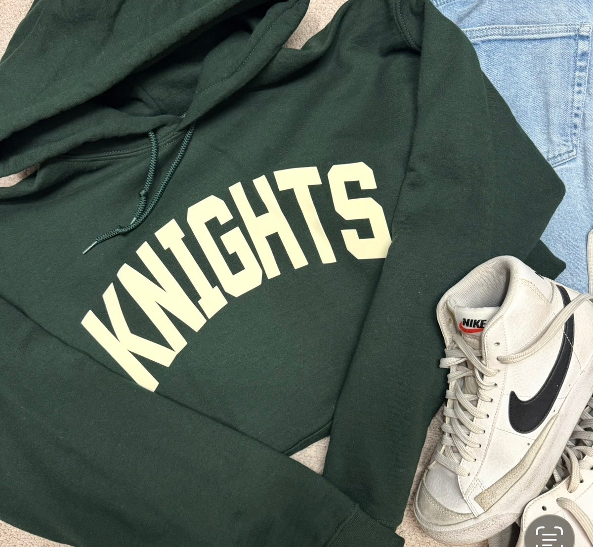 KNIGHTS Dark Green with Bone Hoodie
