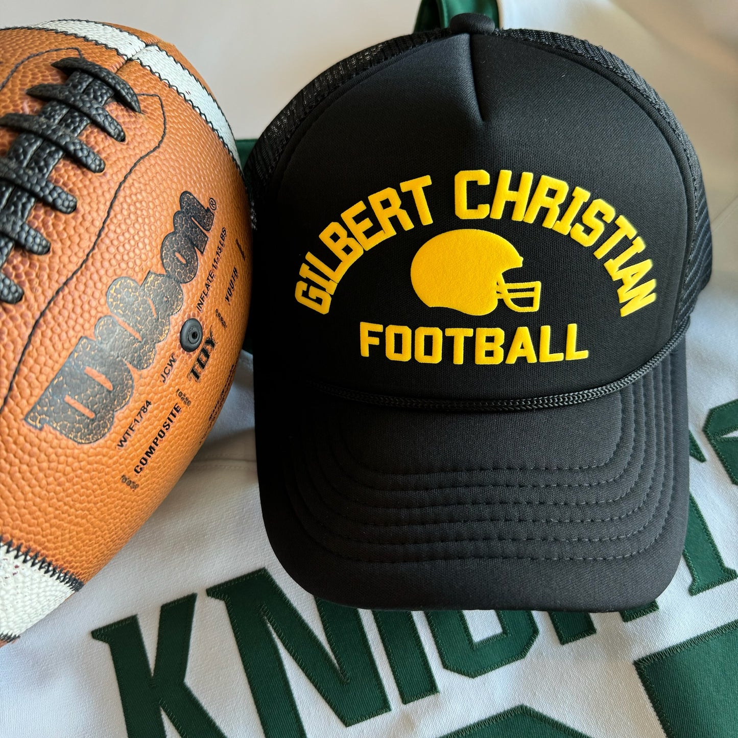 Gilbert Christian Football Puff Hat