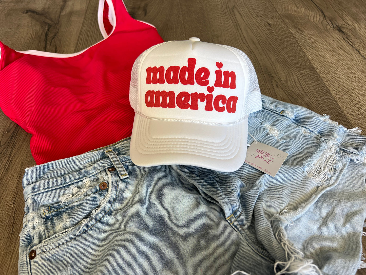 made in america 4th of July trucker hat