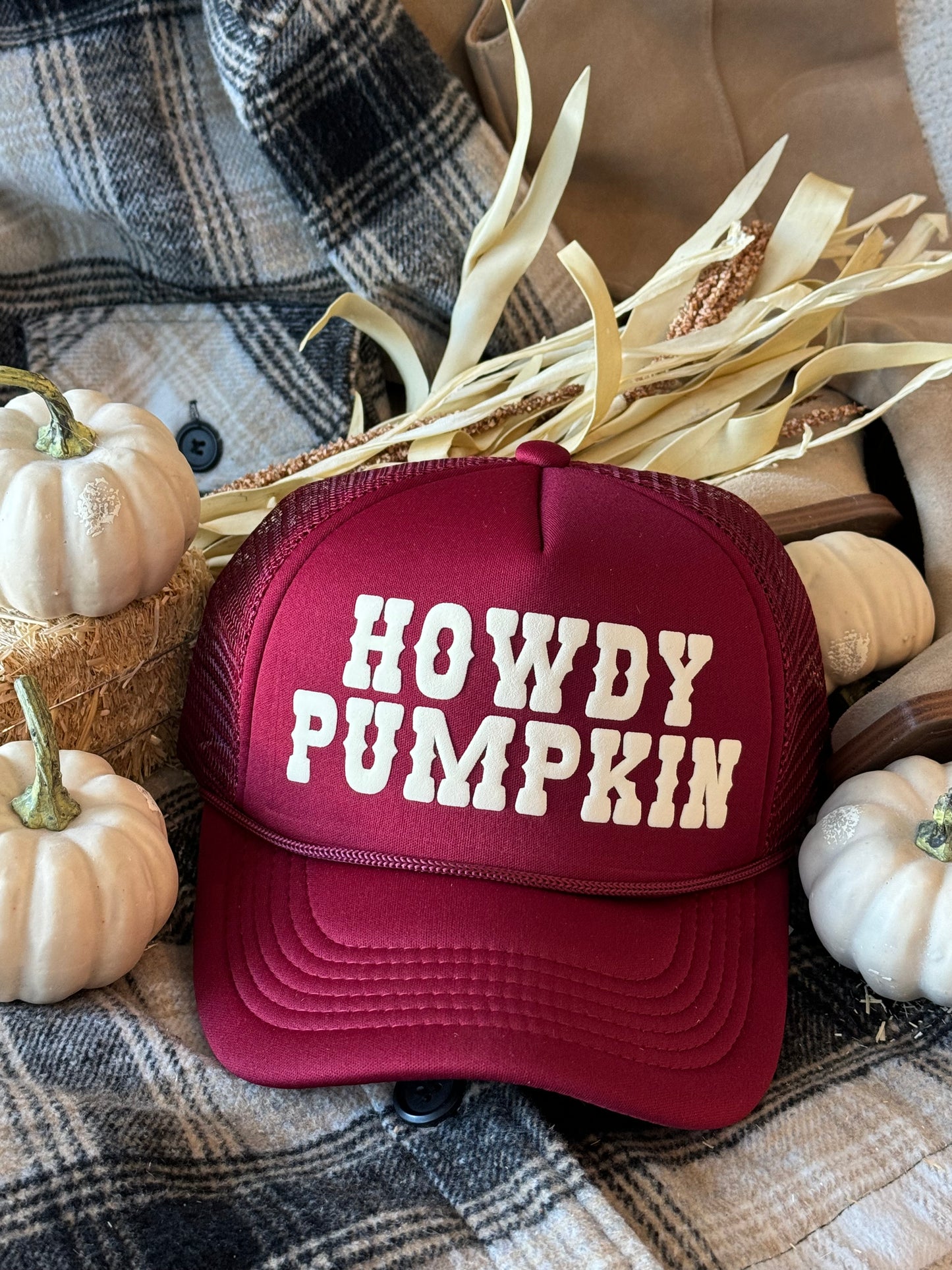 Howdy Pumpkin Trucker Hat