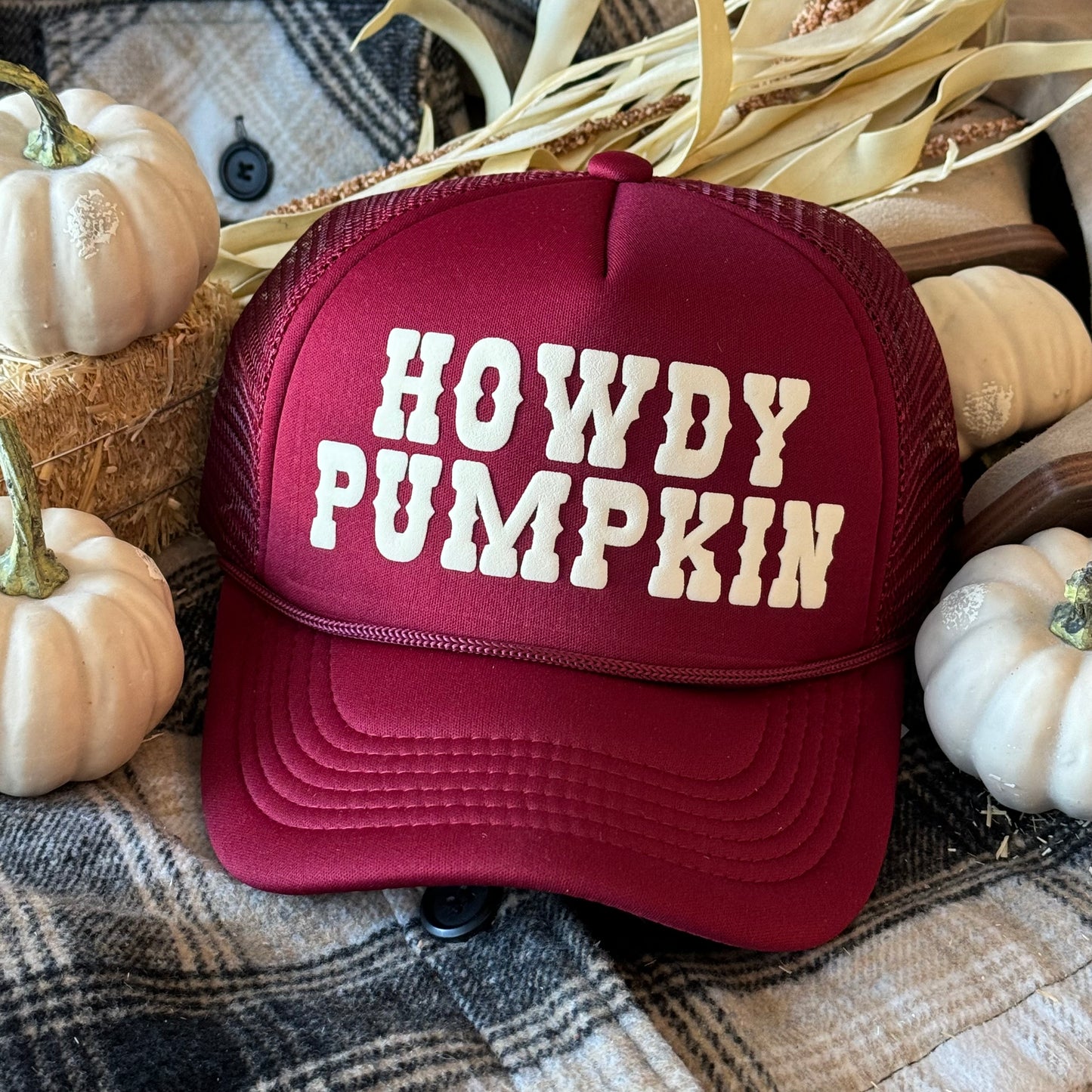 Howdy Pumpkin Trucker Hat