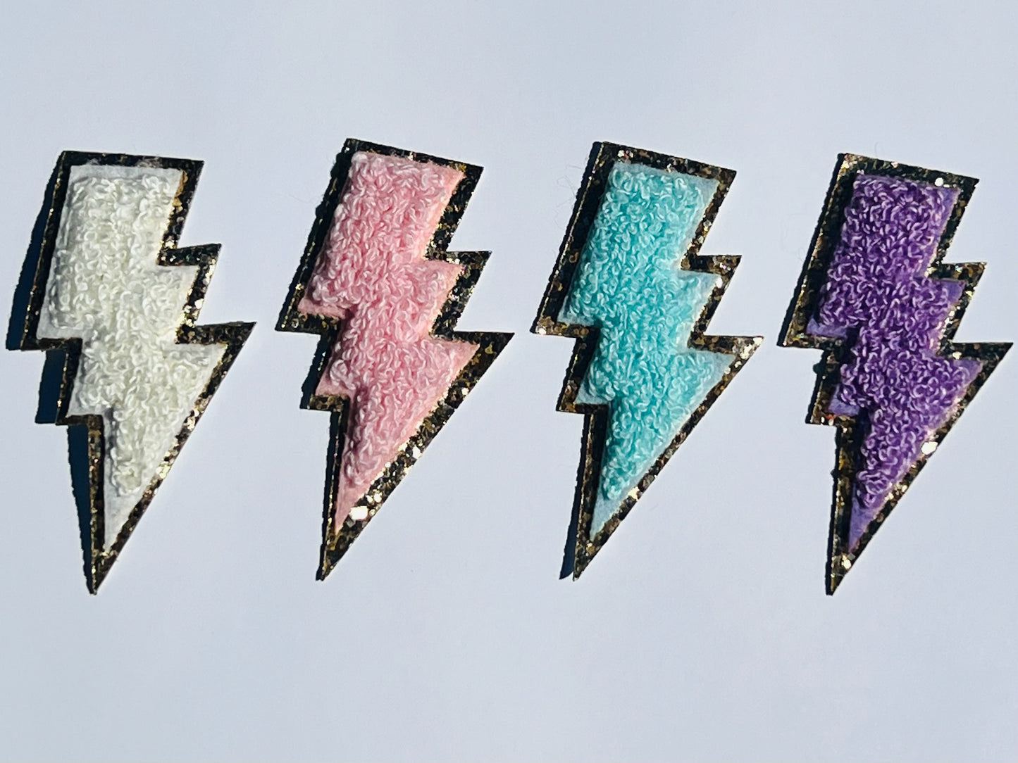 Lightning Bolt Design Patches