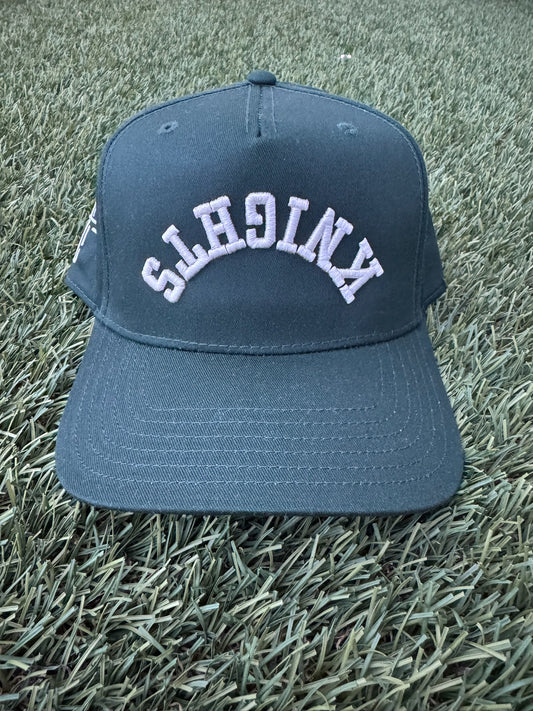 Upside down Knights Green Embroidered Canvas Baseball Hat