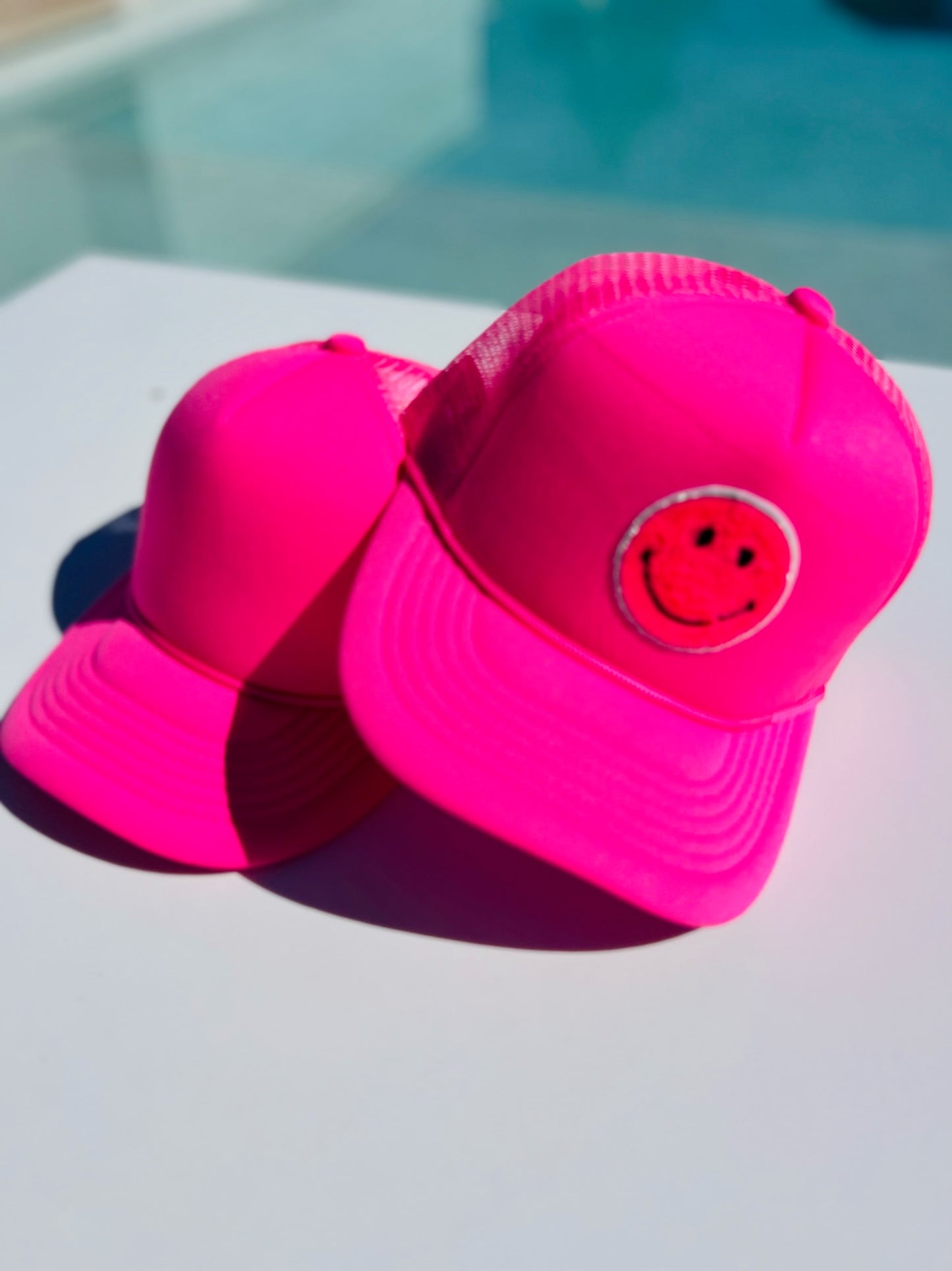 Neon Pink Trucker Hat (PATCHES SOLD SEPARATELY) – Malibu+Mint Neon Pink Trucker Hat (PATCHES SOLD SEPARATELY) – Malibu+Mint