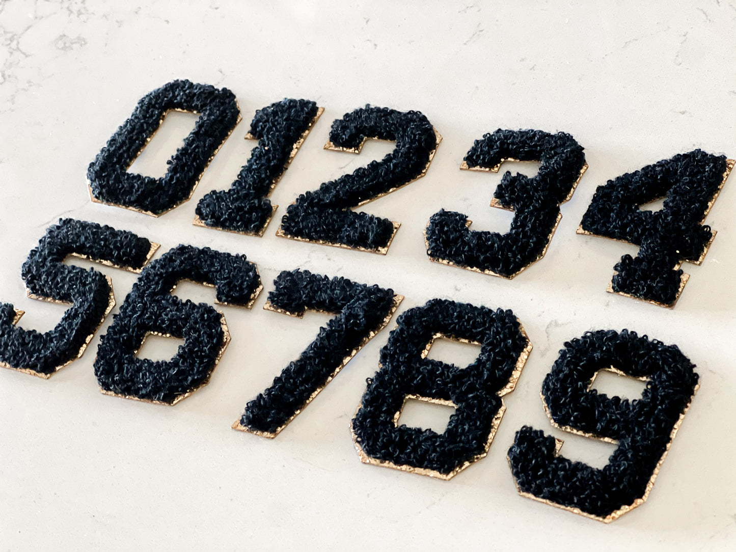 Black Number Patches