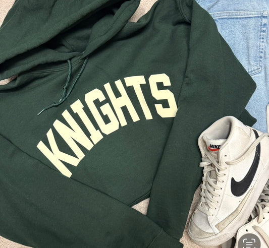 KNIGHTS Dark Green with Bone Hoodie