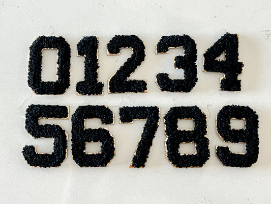 Black Number Patches