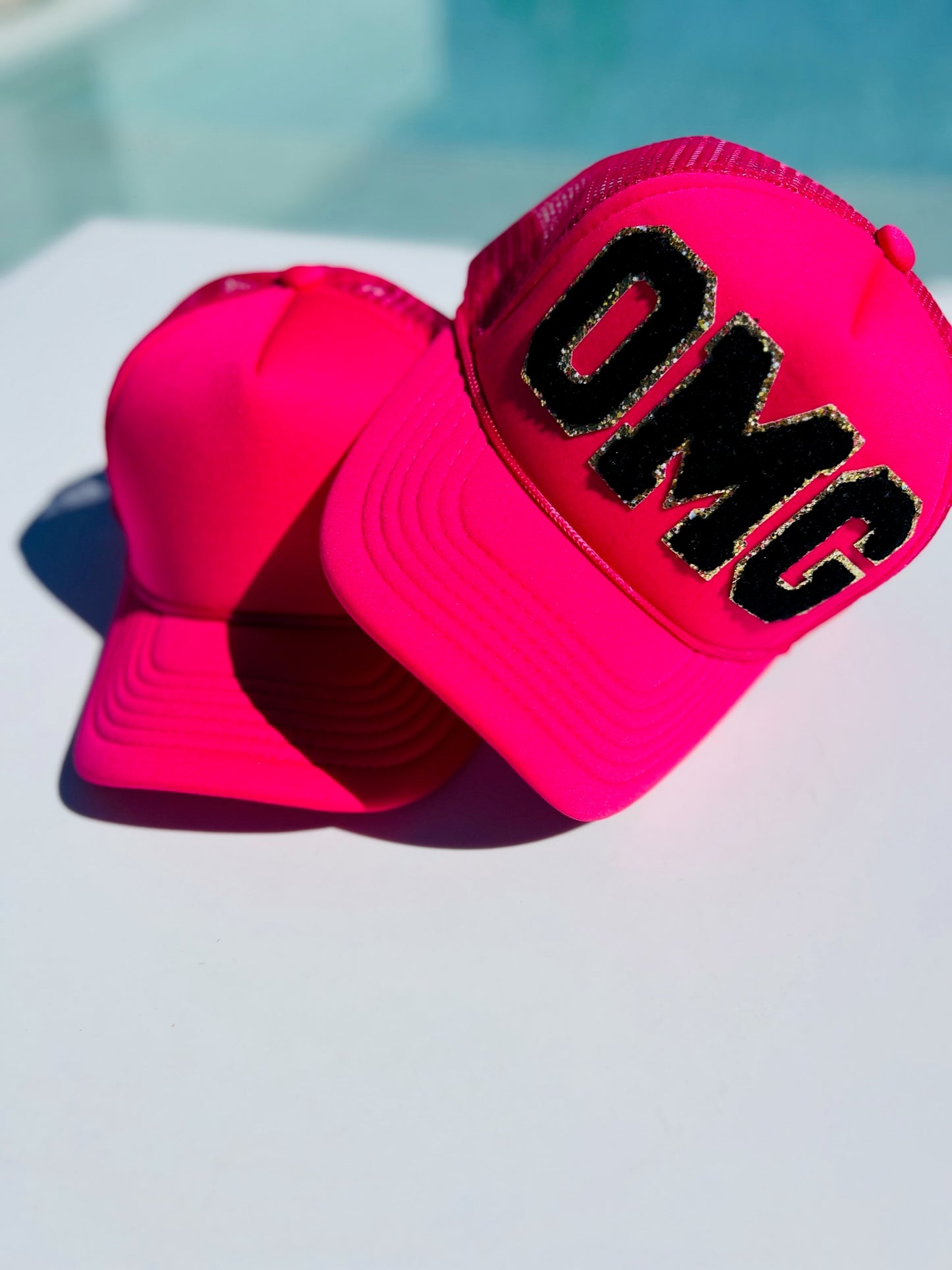 Hot Pink Trucker Hat (PATCHES SOLD SEPARATELY)