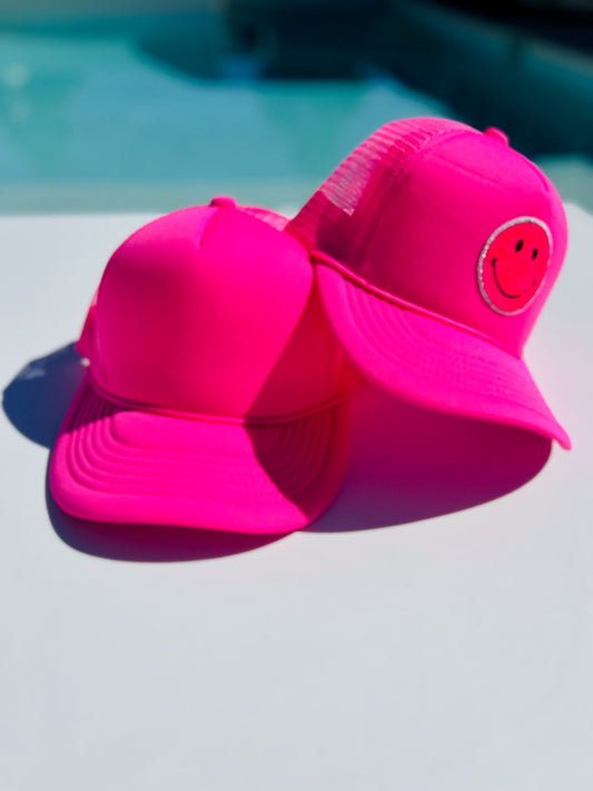 Neon Pink Trucker Hat (PATCHES SOLD SEPARATELY)