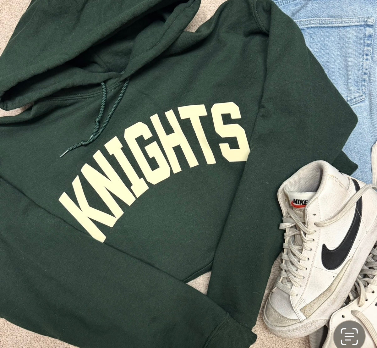KNIGHTS Dark Green with Bone Hoodie
