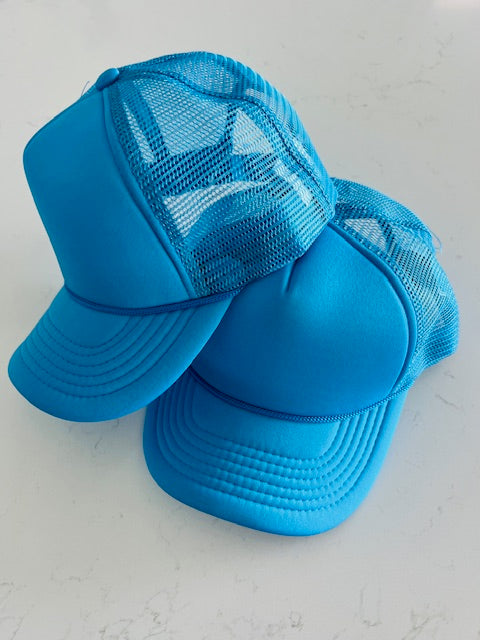 Neon Blue Trucker Hat (PATCHES SOLD SEPARATELY)