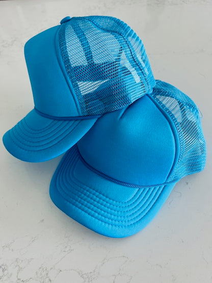 Neon Blue Trucker Hat (PATCHES SOLD SEPARATELY)