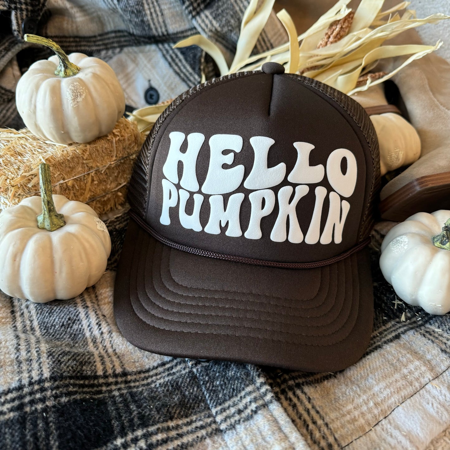 Hello Pumpkin Trucker Hat