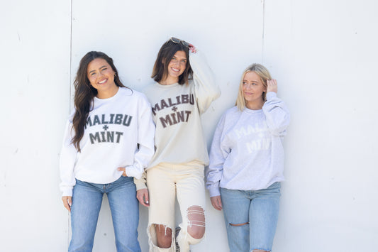 Malibu and Mint Varsity Sweatshirt