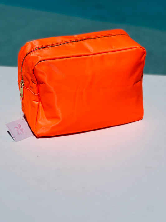 Neon Orange Extra Large Multi-Functional Pouch