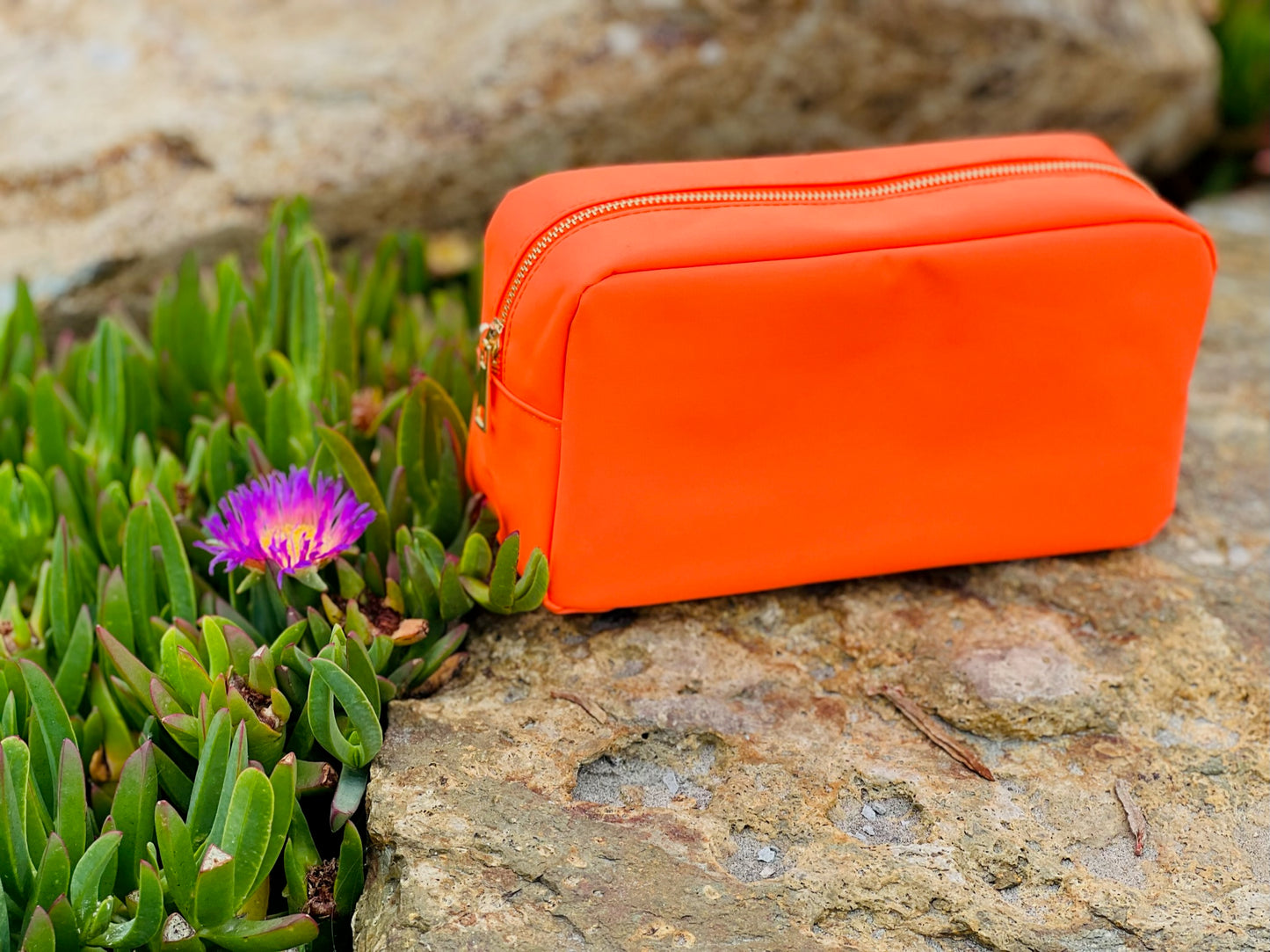 Neon Orange Large Multi-Functional Pouch