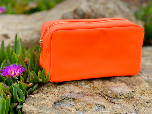 Neon Orange Large Multi-Functional Pouch