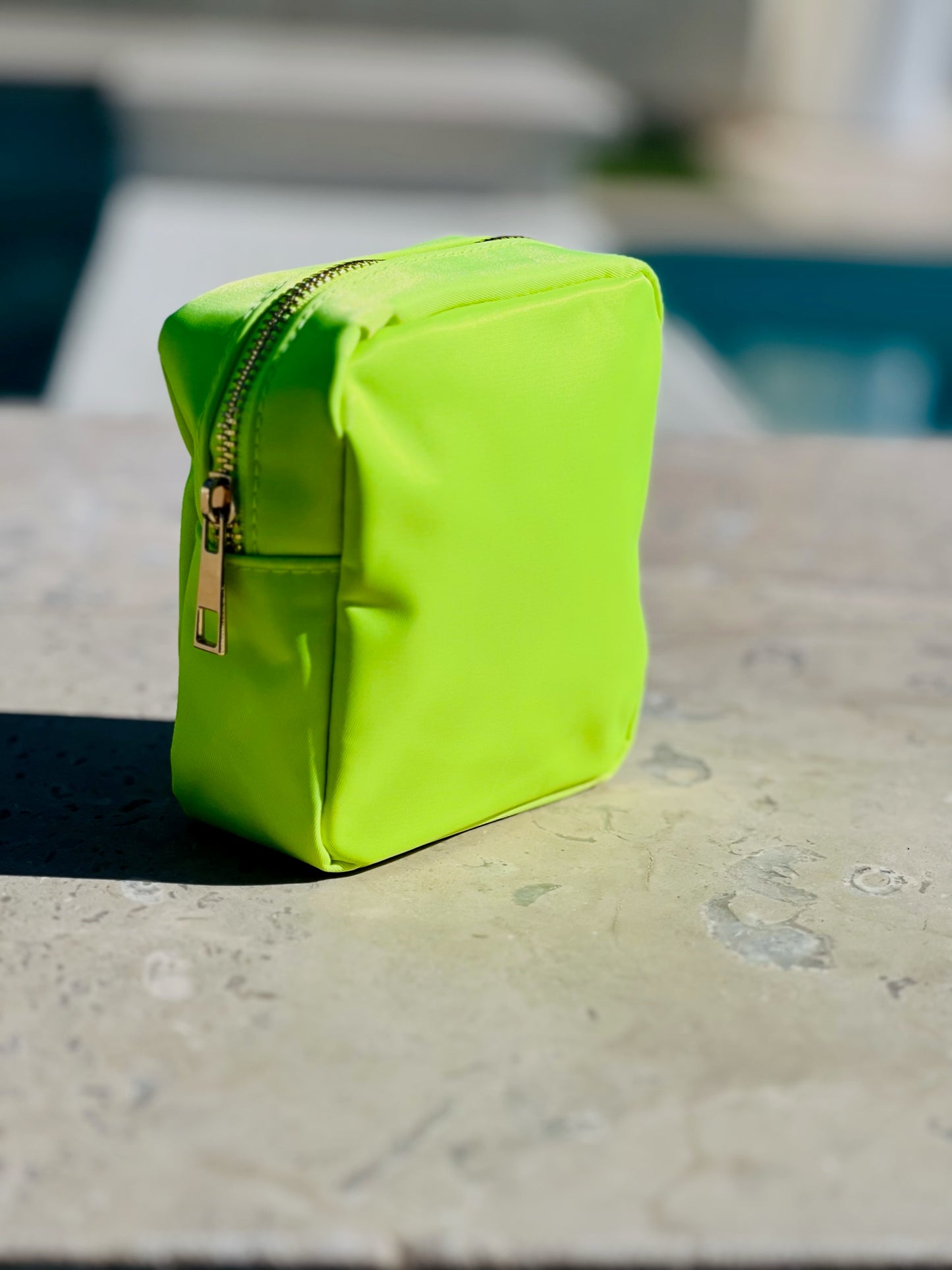 Neon Lemon Lime Small Multi-Functional Pouch