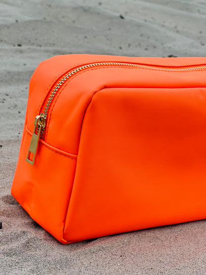 Neon Orange Large Multi-Functional Pouch