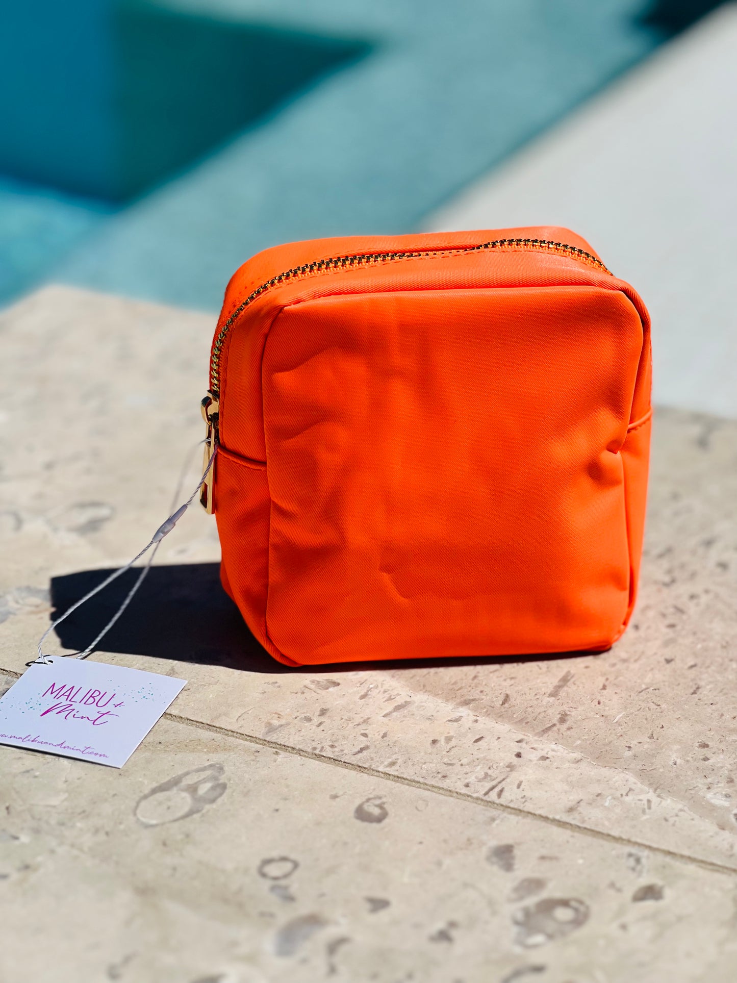 Neon Orange Small Multi-Functional Pouch