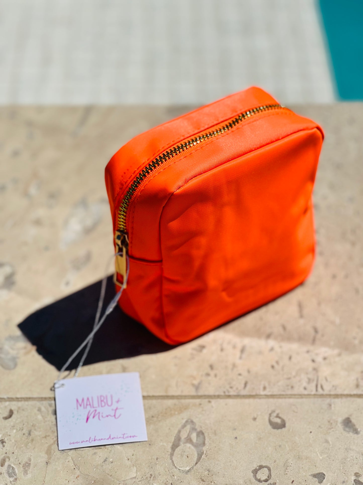 Neon Orange Small Multi-Functional Pouch