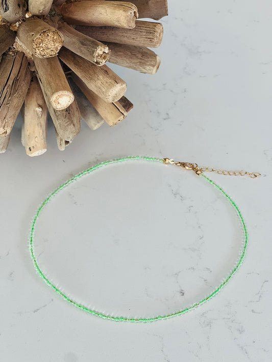 Neon Lime Beaded Necklace (Individual)