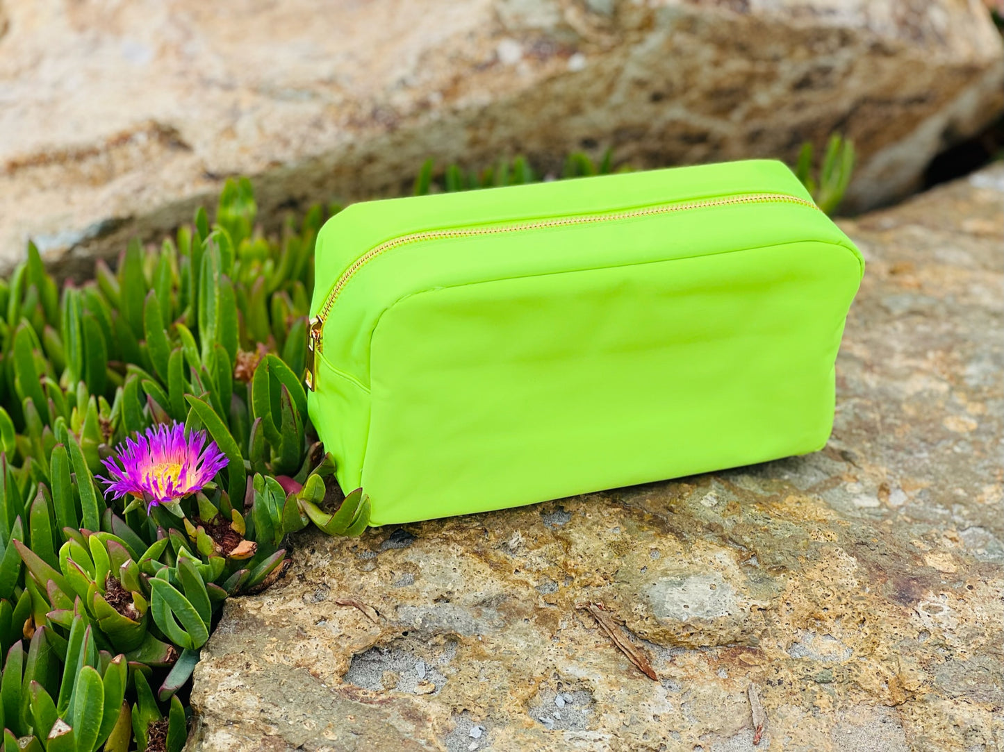 Neon Lemon-Lime Large Multi-Functional Pouch