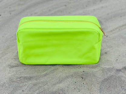 Neon Lemon-Lime Large Multi-Functional Pouch