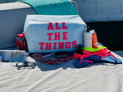 Light Blue Terry Cloth Tote