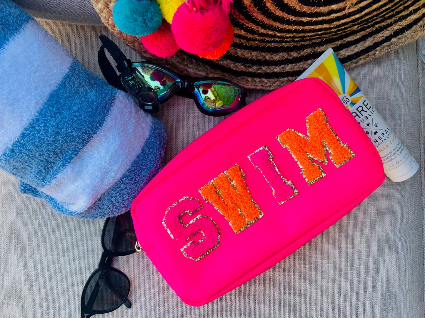 Hot Pink Large Multi-Functional Pouch