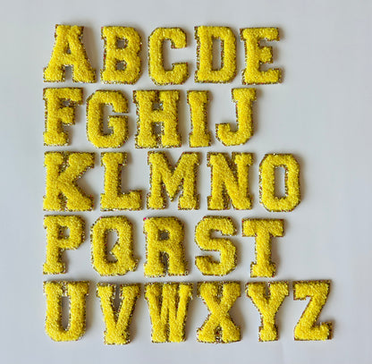 Yellow A-Z Letter Patches