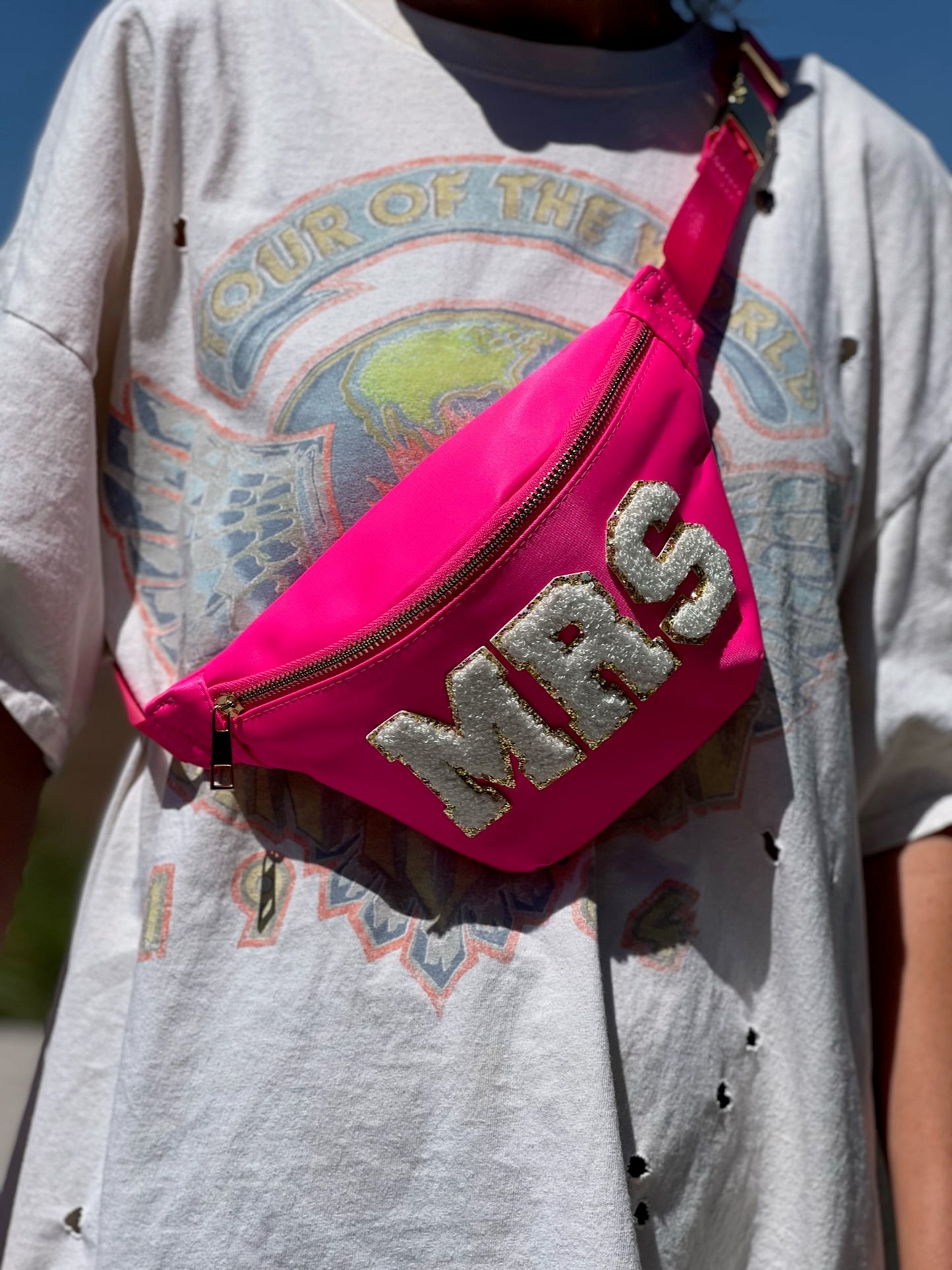 Pink Fanny Pack Cross Body Bag