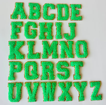 Green A-Z Letter Patches