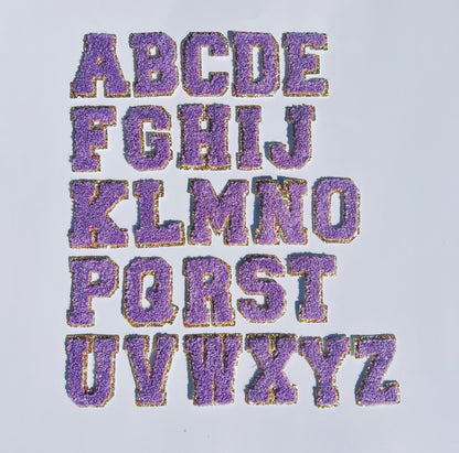 Purple A-Z Letter Patches