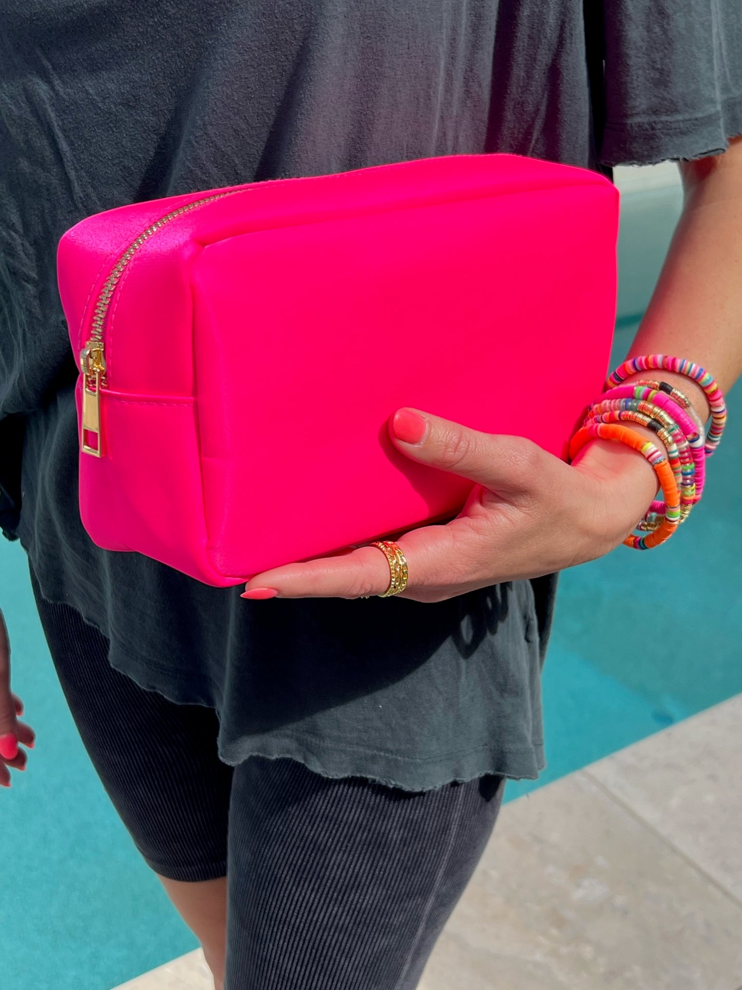 Hot Pink Large Multi-Functional Pouch