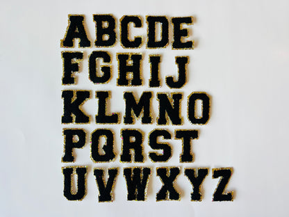 Black A-Z Letter Patches